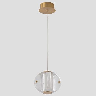 Светильник подвесной *11,8*9,7-15-220 см, *LED*4W, 3000K, Crystal Lux Rich RICH SP4W LED, Латунь