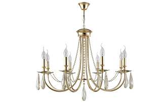 Люстра 74 см, Crystal Lux VICTORIA SP8 GOLD/AMBER золото