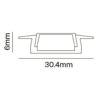 Алюминиевый профиль встраиваемый 2000*30*6 мм Maytoni Technical Led Strip ALM003S-2M Серебро, цена за штуку