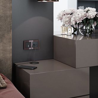 Умный сенсорный выключатель одноклавишный (черный матовый) W4510608 Werkel 4690389171185, требуется подключение нулевого провода