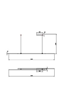 Подвесной светильник 150*1,5*305,5 см, 2* LED, 48W, 2600К-3500К, Maytoni Halo MOD005PL-L48BSK латунный