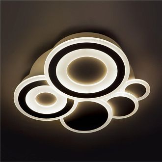 Светильник 50*50*7 см, LED 120W, 3300 / 5000К, Хром LED4U 10121/500