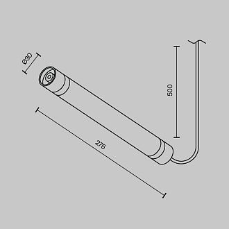 Соединитель с блоком питания Maytoni Shelf CA011-L300-100W-B, черный