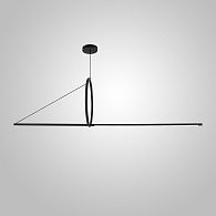 Подвесной светильник SUSPENSION CERCLE ET TRAIT – GRAPHITE SATINE L170 170*45*45 см, 1*LED*25W, 3000K, ImperiumLoft 40.1282-0, Чёрный