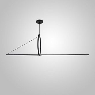 Подвесной светильник SUSPENSION CERCLE ET TRAIT – GRAPHITE SATINE L170 170*45*45 см, 1*LED*25W, 3000K, ImperiumLoft 40.1282-0, Чёрный