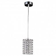 Подвесной светильник Lightstar cristallo 795314 Хром, круг 10*10 см, длина хрусталиков 15 см