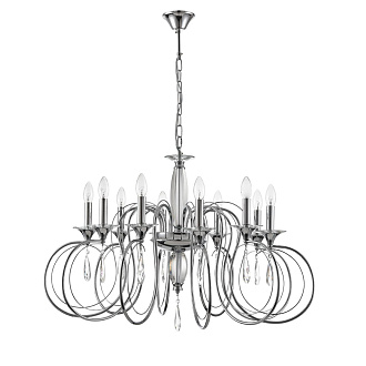 Люстра подвесная 98,5*110 см, 10*E14 Lumion Laoka 8032/10 хром
