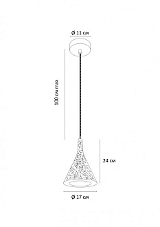 Светильник подвесной Arte Lamp Bender A4324SP-1GY, серый бетон