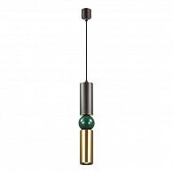 Подвесной светодиодный светильник Odeon Light Sakra 4074/5L черный, диаметр 9 см