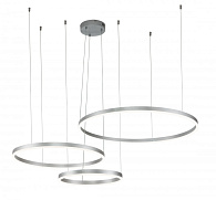 Подвесной светильник 1500*800*140/1240 мм, 3*LED 129W 3000-5700K серебро Indigo Galass V000014L, 14001/3P Silver