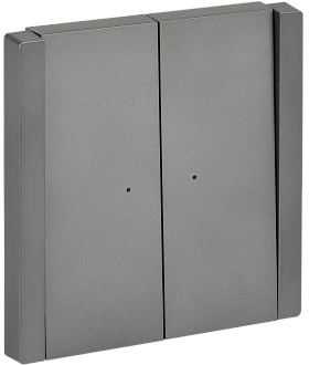 Выключатель 2-кл. с инд. 10А FP506 стальной IEK FORTE&PIANO, FP-V20-1-10-1-K46