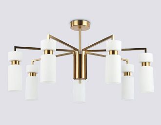 Люстра на штанге **18-35 см, 7*E14*40W, K, Ambrella Light High Light LH56126, латунь
