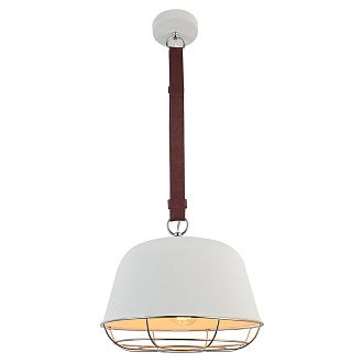 Подвесной светильник Lussole Loft GRLSP-8043, диаметр 33 см, белый