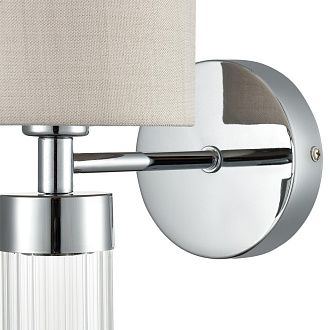 Бра 12*31 см, 1*E14 Lumion ARNIKA 6585/1W хром, бежевый