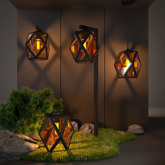 Уличный светильник на столбе Ambra F IP33 35133/F черный Elektrostandard