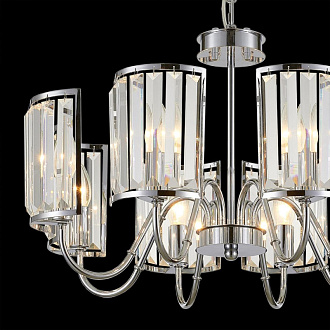 Люстра подвесная Citilux Грета CL333181, хром, диаметр 60 см