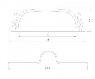 Гибкий алюминиевый профиль 2000*15*6,4 мм для светодиодной ленты LL-2-ALP012 Elektrostandard