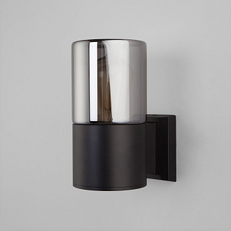 Уличный настенный светильник Roil чёрный/дымчатый плафон IP54 35125/U Elektrostandard