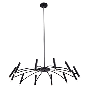 Люстра Ø1000 x H1000, мм, 12*10W (120W), BLACK (Черный) NewRgy D2122-DW-12 BLACK