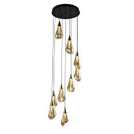Подвес 40*40*250 см, 9*LED*27W, 4000K Gerhort G52137/9BK+GD AMB, Черный, золотой
