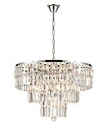 Подвесная люстра Vele Luce Fata VL3173P10, диаметр 60 см, хром