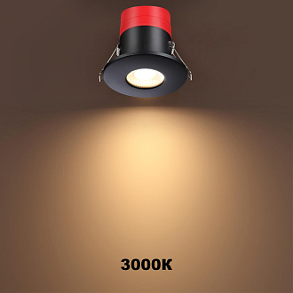 Встраиваемый светодиодный светильник Novotech Regen 358638, 8W LED, 3000-5000K, черный