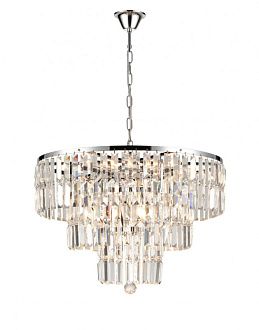 Подвесная люстра Vele Luce Fata VL3173P10, диаметр 60 см, хром