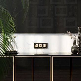 W1179510 Накладка для розетки USB, шампань рифленый Werkel, 4690389160592