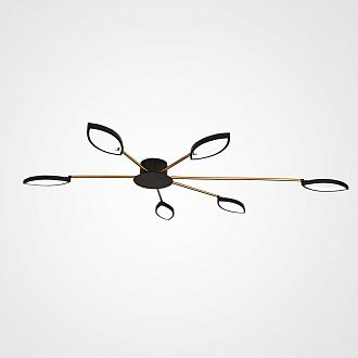 Потолочная люстра DAGGRY 6 140*140*9 см, 6*LED*12W, 3000K, ImperiumLoft DAGGRY01, Чёрный, Золотистый, Серебристый