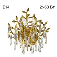 Бра 22*25*-28 см, 2*E14*60W, Citilux Ritz CL310022, Золото