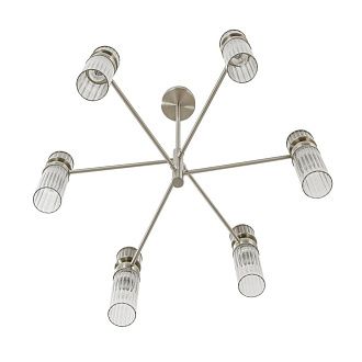 Люстра 62*72 см, 6*E14*40W, 12 м2 Lumion Denver LUM8277/6, стальной; серебристый