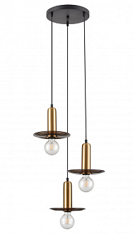 Подвесной светильник  40*172 см, 3*E27 черный, золото Vele Luce Gustoso VL5892P13