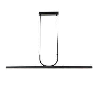 Подвесная люстра Favourite Raya 4096-2P, L1200*W45*H150/1650, каркас черного цвета, белый акриловый рассеиватель