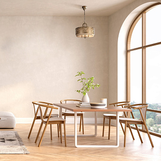 Светильник диаметр 47 см Maytoni House 3 H260-03-N Латунь/Бежевый