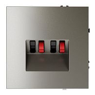 Розетка акустическая встраиваемая Voltum S70 4-местная, шелк пластик Soft touch VLS060304