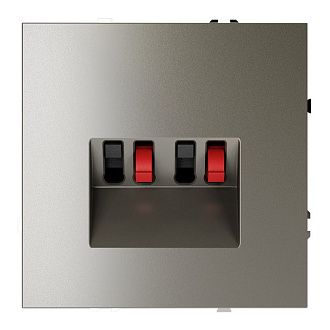 Розетка акустическая встраиваемая Voltum S70 4-местная, шелк пластик Soft touch VLS060304