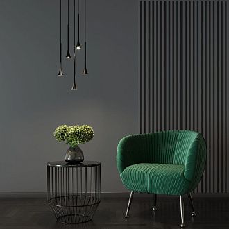 Подвесной акцентный светильник 4*4*142 см, LED, 5W, 4000K, Elektrostandard Hall 50314 LED, черный
