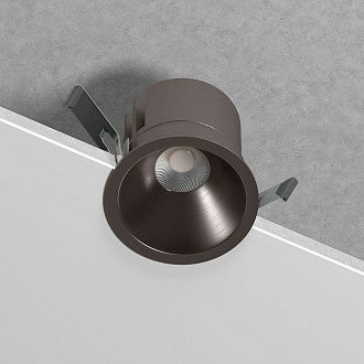 Потолочный акцентный светильник 8*8*6 см, LED, 15W, 4000K, Elektrostandard Forte 25071/LED, серый, вр 7,1 см