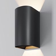 Уличный настенный светильник 17 см, 10W, 3000K, Maytoni Drape O526WL-L10B3K, черный