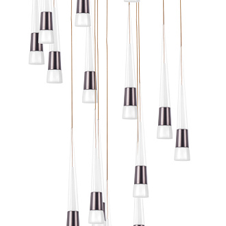 Каскадная люстра 65*250 см, LED, 80W, 3000K Lightstar Cone 757161, красный