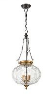 Подвесной светильник  35*160 см, 3*E14 коричневый, бронза Vele Luce Helen VL4266P13