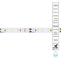Светодиодная влагозащищенная лента 24V, 9,6W, 5000lm, 6000К, IP65, Arte Lamp Aqua Tape A2412008-06-6K, Белый, цена за катушку 5 метров
