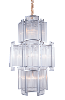 Люстра Ø560 x H830, мм, 11*40W (440W), SIL+CL(Матовый хром) NewRgy 2420W/11 SIL+CL