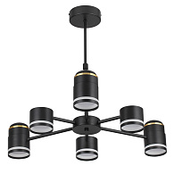 Люстра потолочная 56*59*31/51 см, 6*GX53*10W+3*LED*5W 2700K Lumion Virsava 8234/6C черный