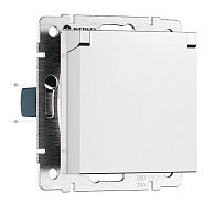 W1171261 Розетка с заземлением и шторками c крышкой IP44 N, белый матовый Werkel, 4690389213168