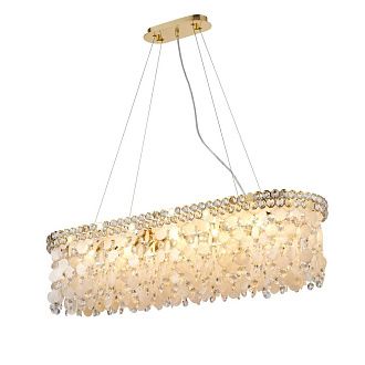 Люстра L1000 x W300 x H260(1200), мм, 10*40W (400W), H GOLD (Золото) NewRgy NW095-L1000*W300*H260(1200) H GOLD