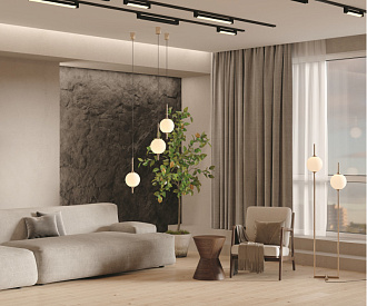 Торшер 44*18*150 см, LED*12W, 3000 К, The Sixth Sense Z020FL-L12BS3K Maytoni, Латунь