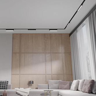 Трековый светильник для низковольтного шинопровода 22,2*2,5* см, LED 12W*3000 К, Novotech Shino Smal, черный, 359246