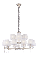 Люстра Ø890 x H500(1500), мм, 15*40W (600W), NICKEL (Никель) NewRgy 8902/10+5NK NICKEL