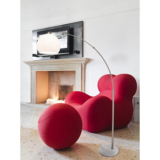 Торшер Arte Lamp Goliath A5822PN-1SS, высота 170 см, матовое серебро